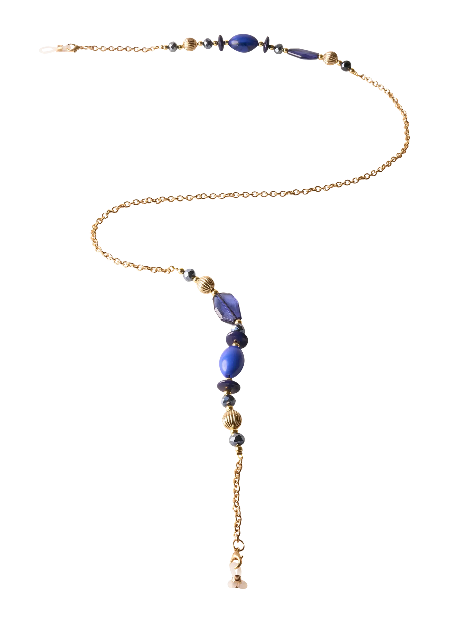 Powder Design Sunglasses Chain - Bold Blue Beads