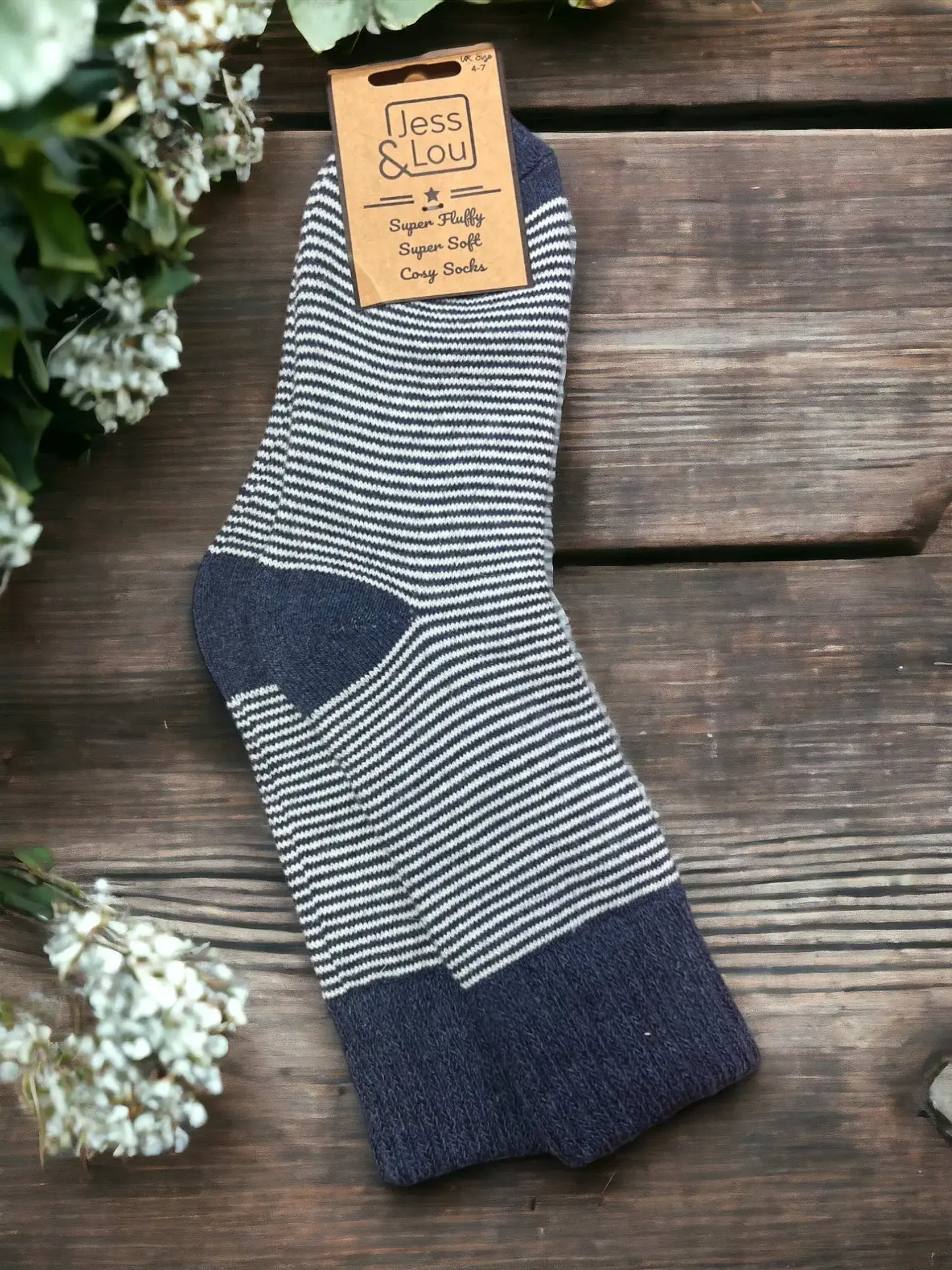 Jess & Lou - Sleek Stripe Ribbed Socks