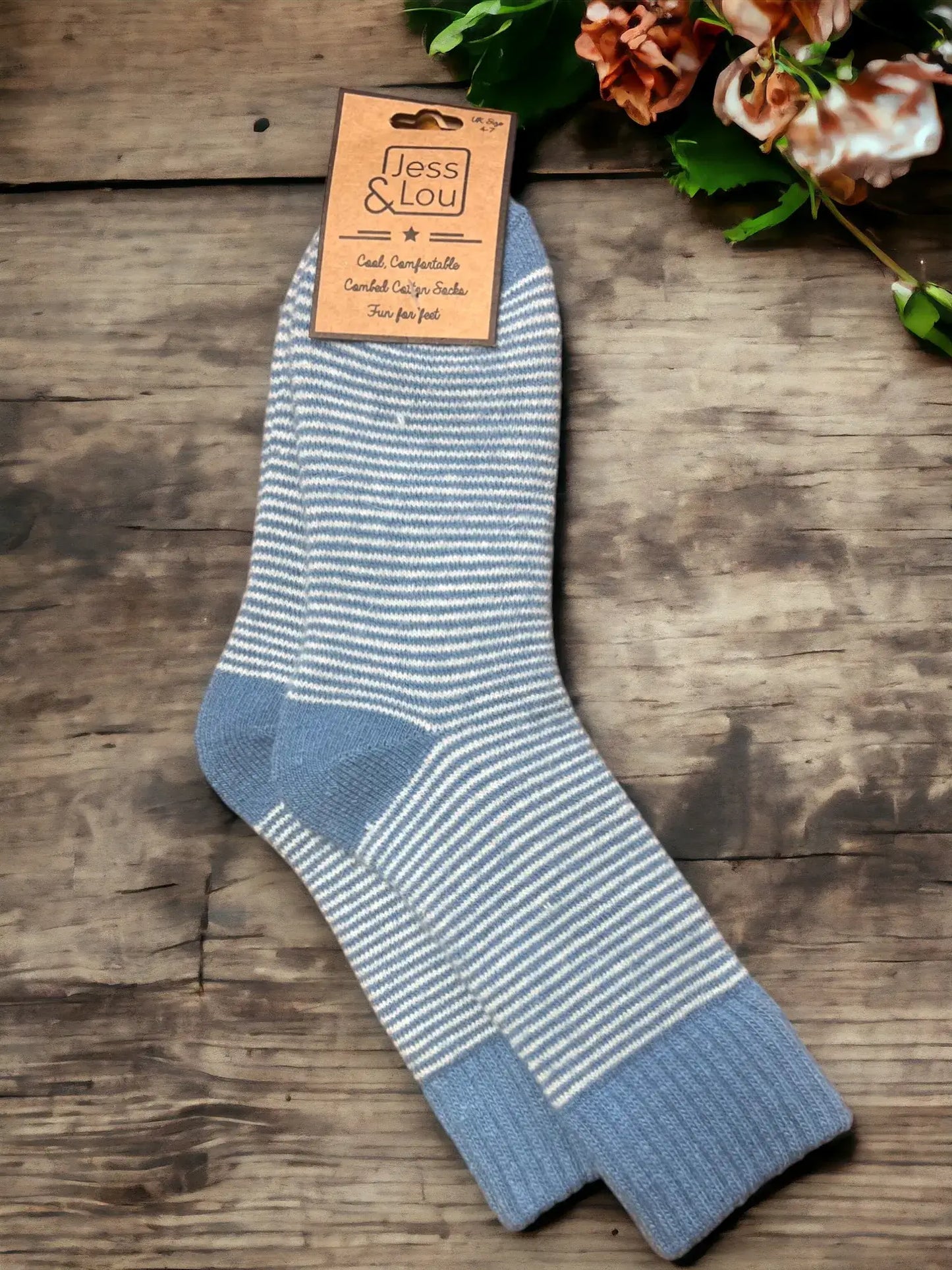 Jess & Lou - Sleek Stripe Ribbed Socks