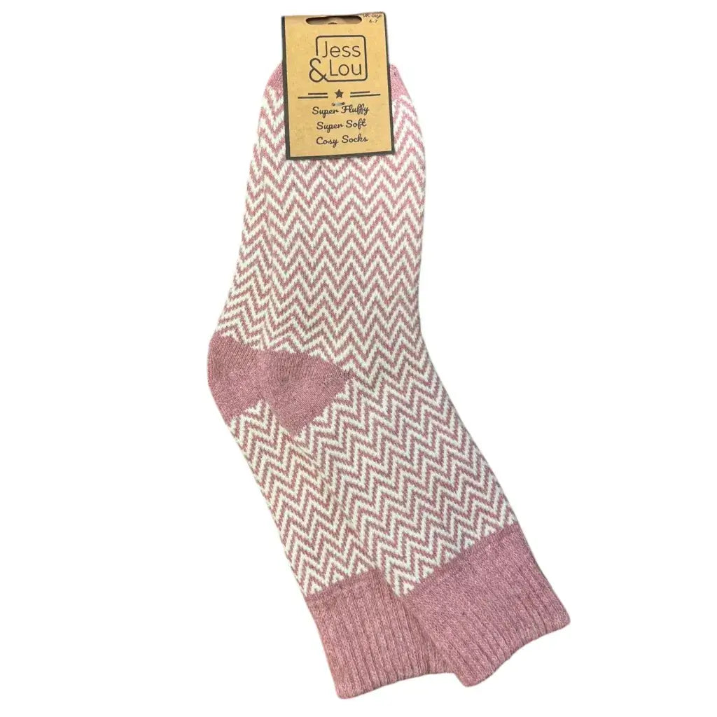 Jess & Lou - Hazy Herringbone Ribbed Cosy Socks
