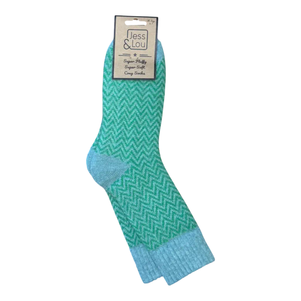 Jess & Lou - Hazy Herringbone Ribbed Cosy Socks