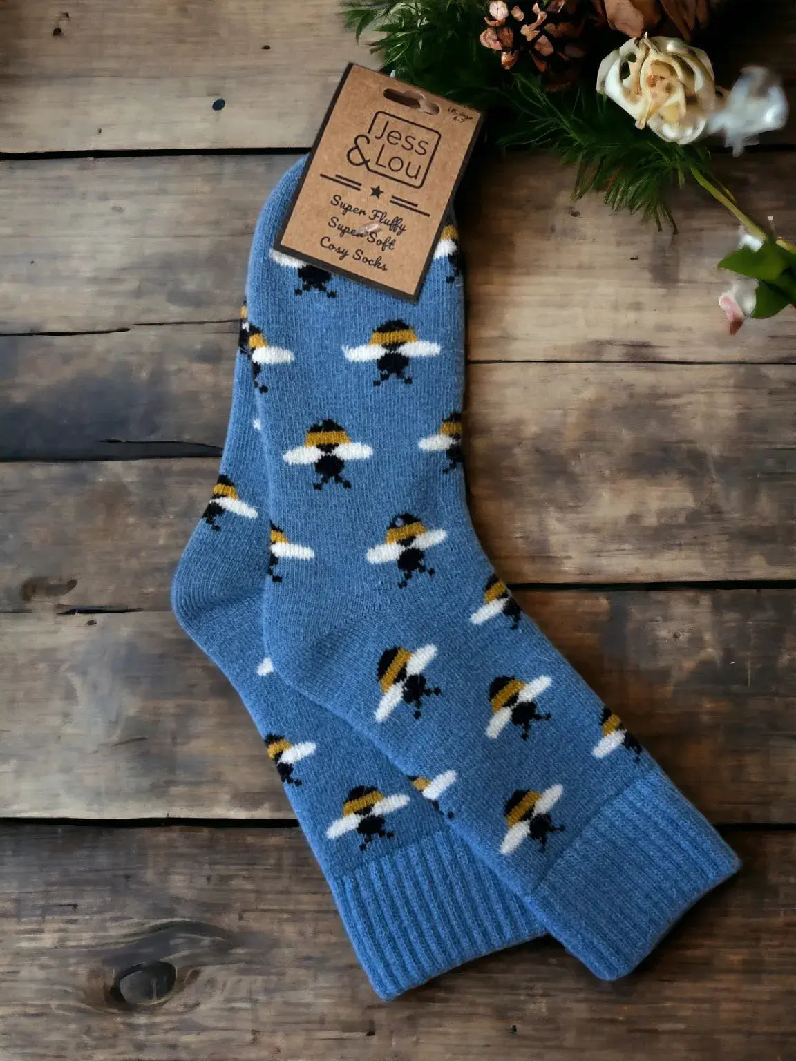 Jess & Lou - Busy Bee Rib Cosy Socks