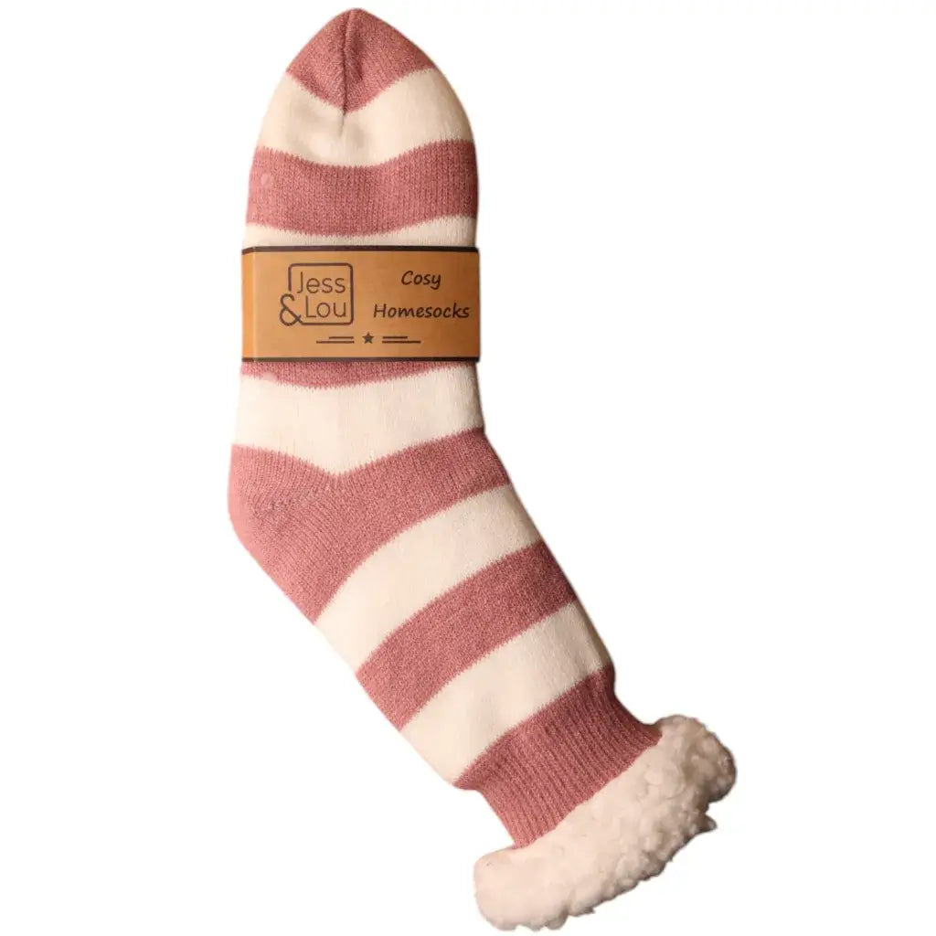 Jess & Lou - Stripe Cosy Slipper Socks