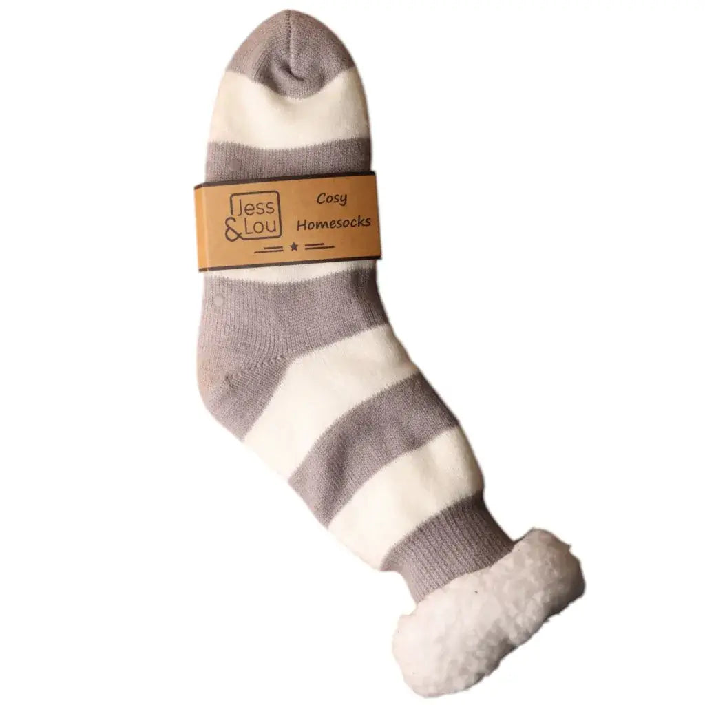 Jess & Lou - Stripe Cosy Slipper Socks