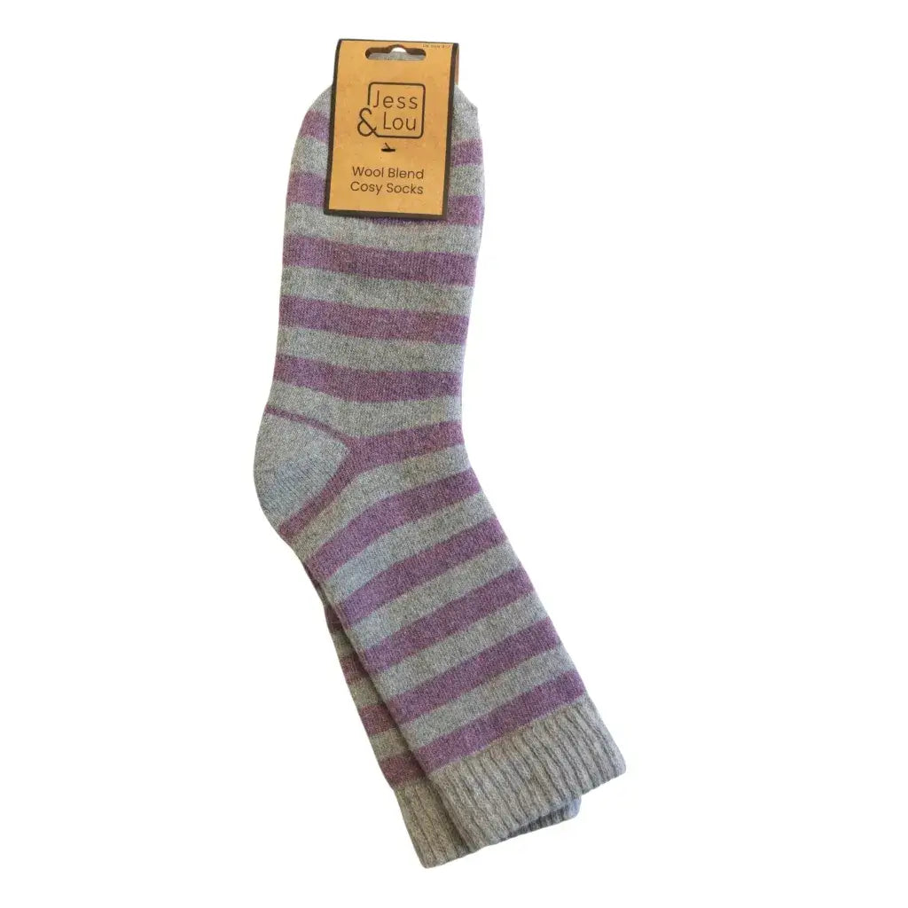 Jess & Lou Stripe Cosy Socks