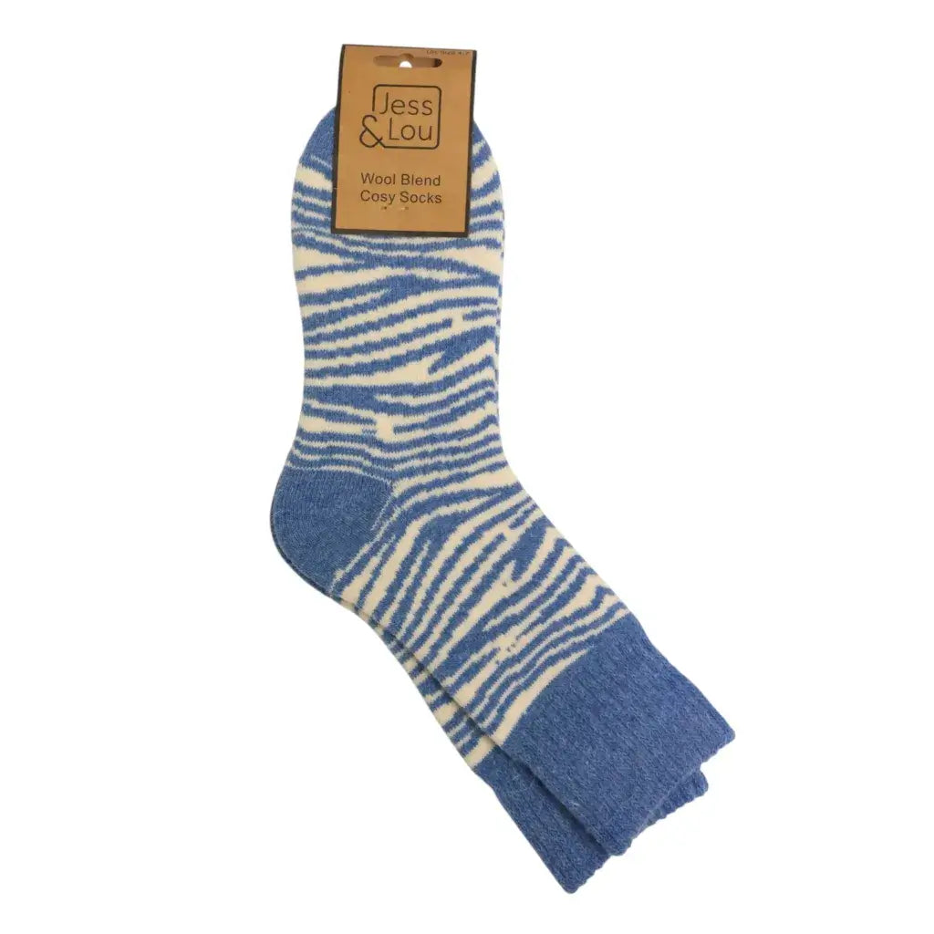 Jess & Lou - Zebra Print Cosy Socks
