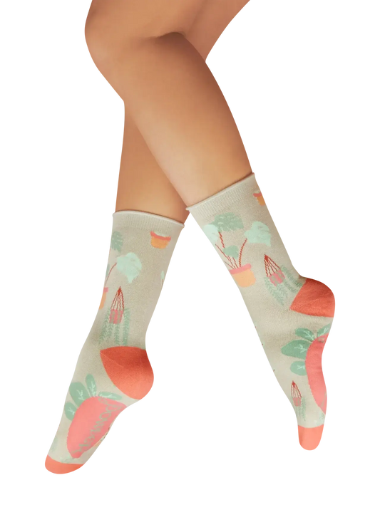 Powder Design Thriving House Plants Ankle Socks