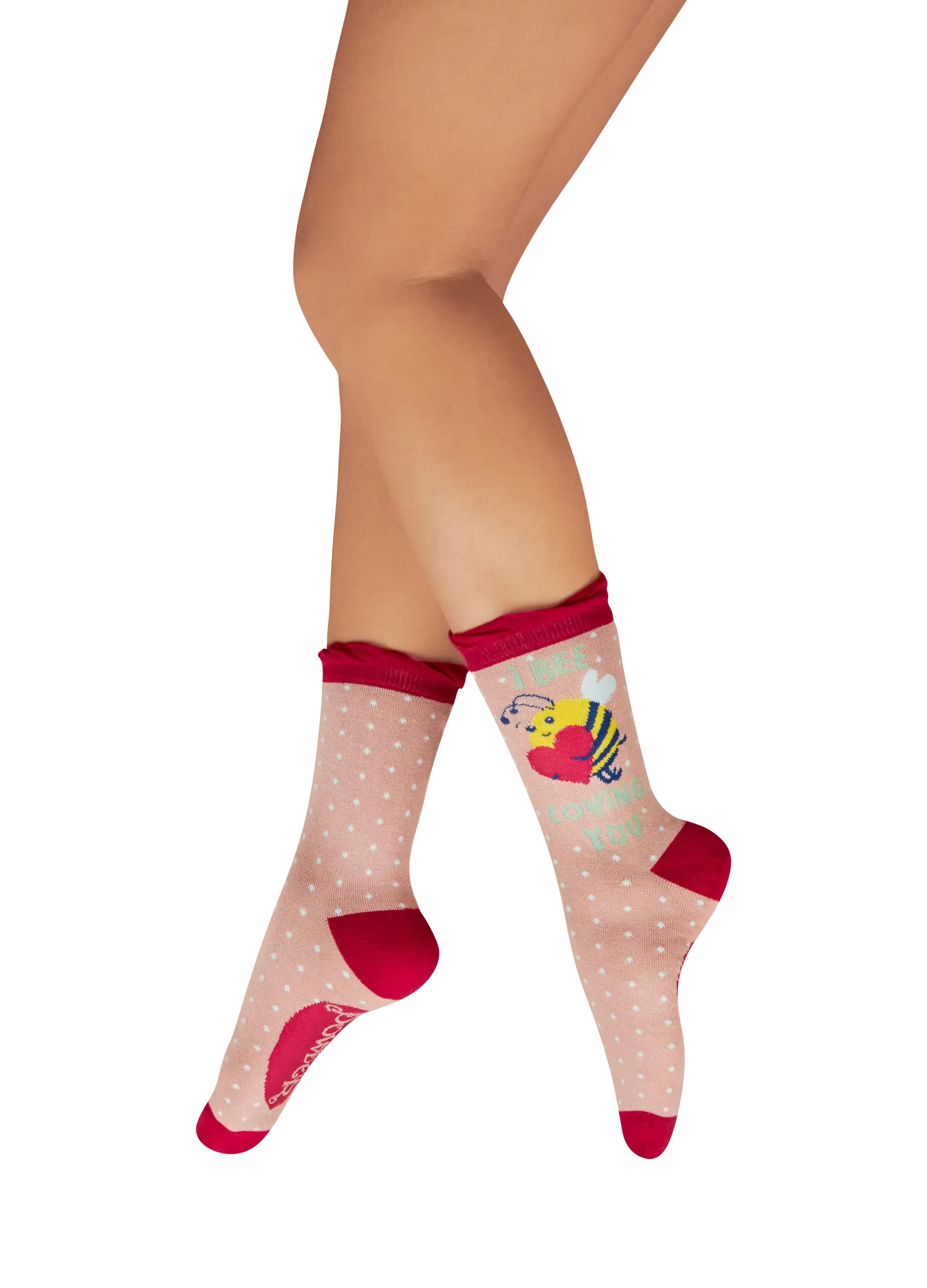 Powder Design Ladies Ankle Socks - I Bee Loving You - Petal