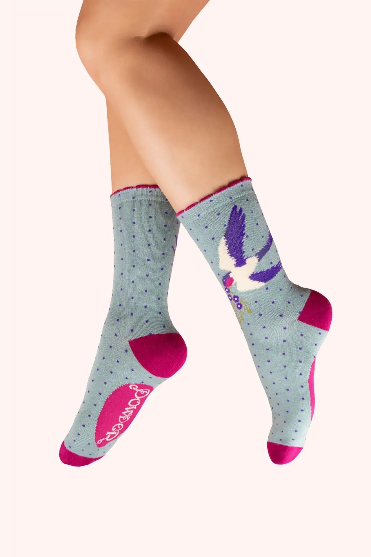Powder Design Ladies Ankle Socks - Swooping Swallow