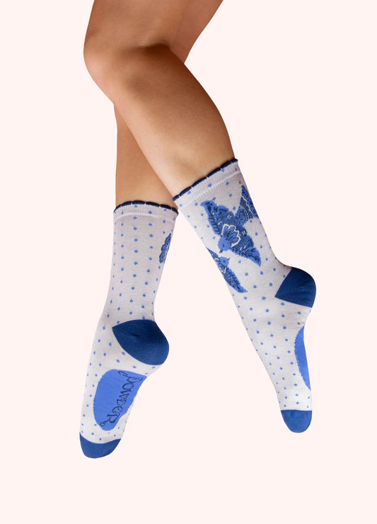 Powder Design Ladies Ankle Socks - Blue Birds