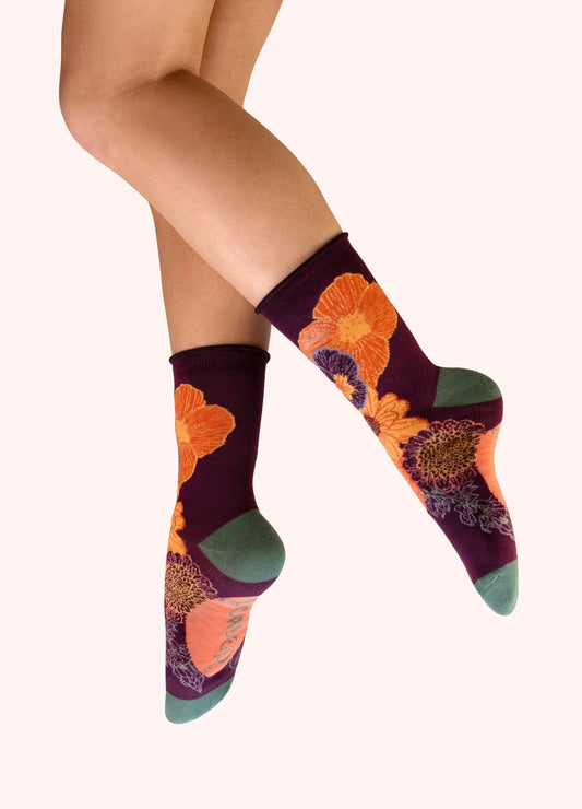 Powder Design Ladies Ankle Socks - Beautiful Bouquet