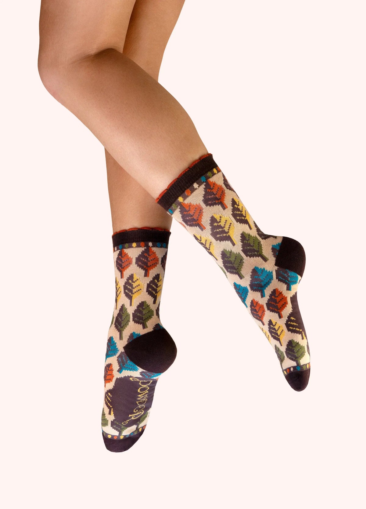 Powder Design Ladies Ankle Socks - Leaves