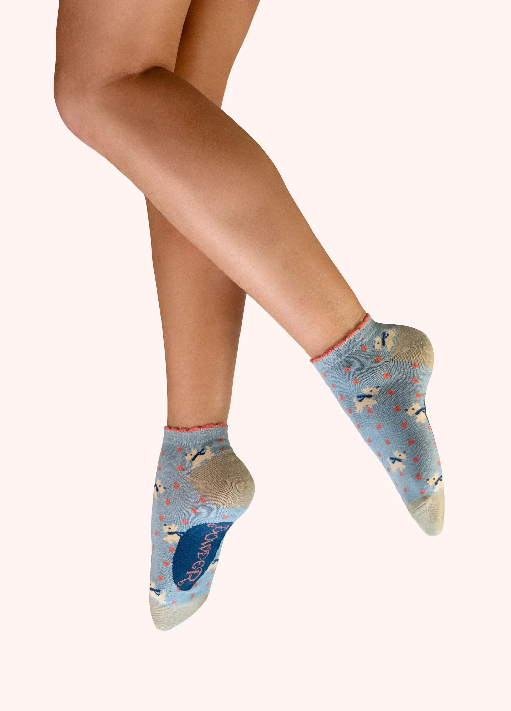 Powder Design Ladies Trainer Socks - Wooly Westie