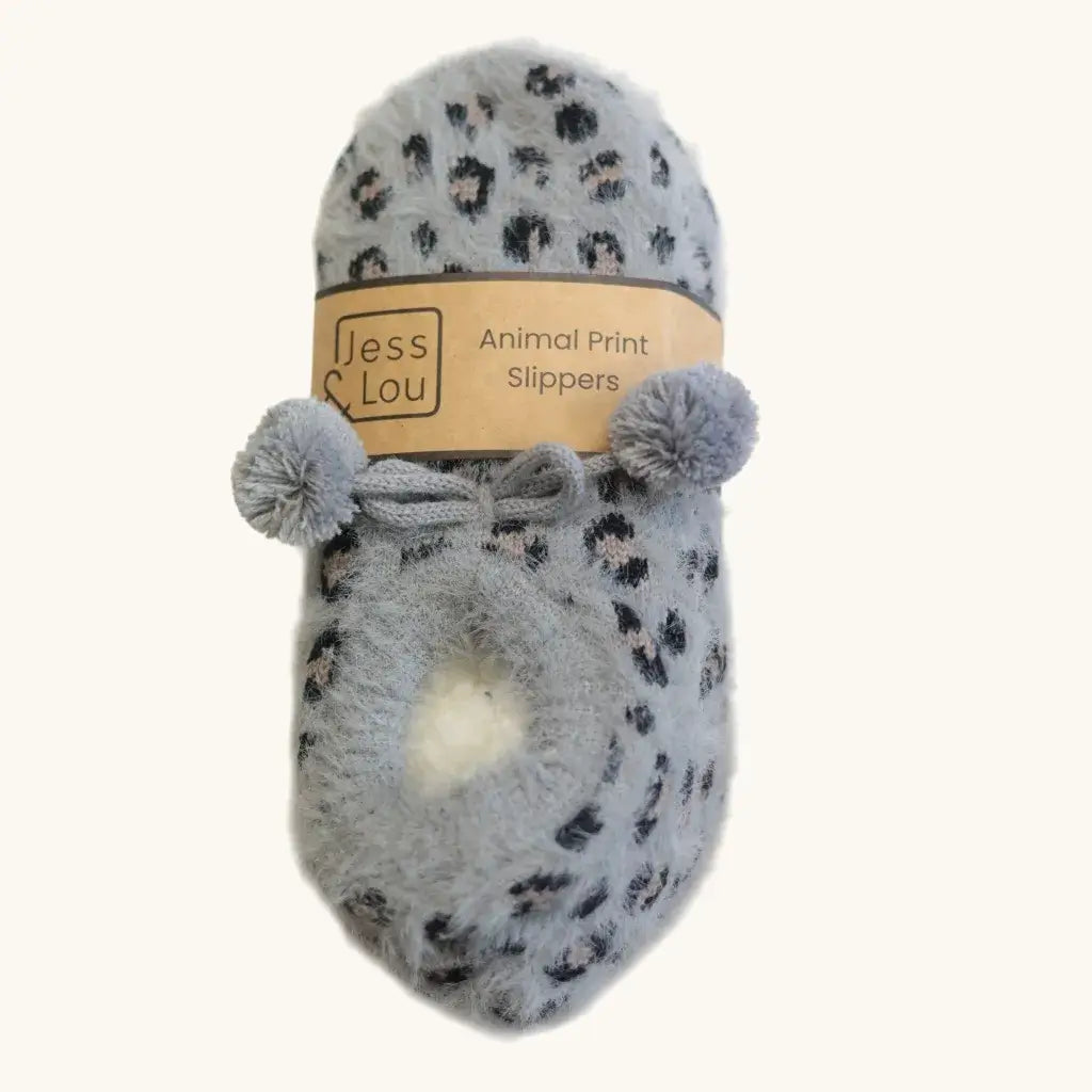 Jess & Lou - Leopard Fluffy Slipper