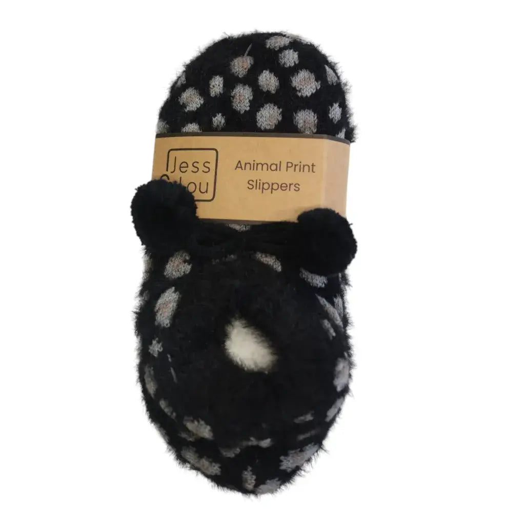 Jess & Lou - Leopard Fluffy Slipper