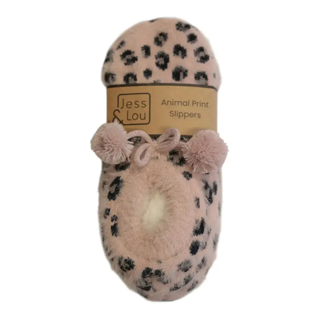 Jess & Lou - Leopard Fluffy Slipper