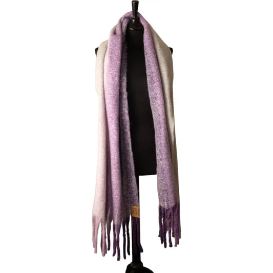 Jess & Lou - Pink & Lilac Chunky Winter Scarf