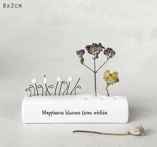 East of India -Dried Flower Holder 'Happiness blooms from within'