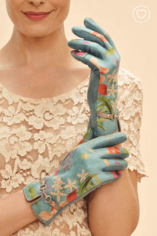 Powder Design Kylie Faux Suede Gloves - Hummingbird at Dusk