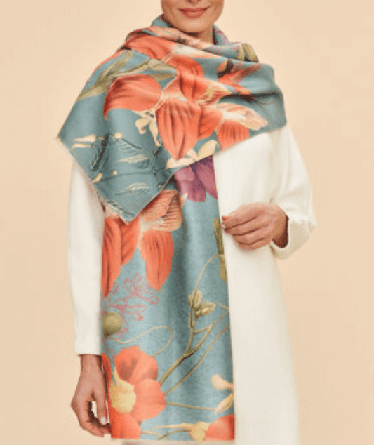 Powder Design Luxury Print Scarf - Hummingbird