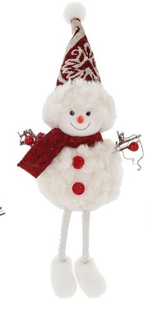 Christmas Joyful Snowman with Dangly Legs