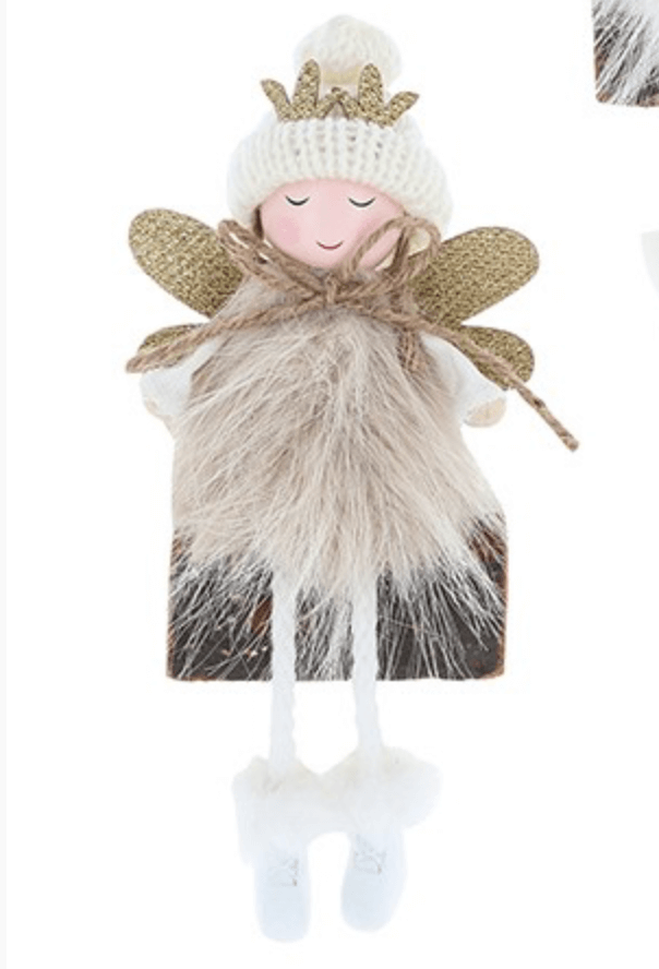 Christmas Cosy Sitting Angels with Dangly Legs