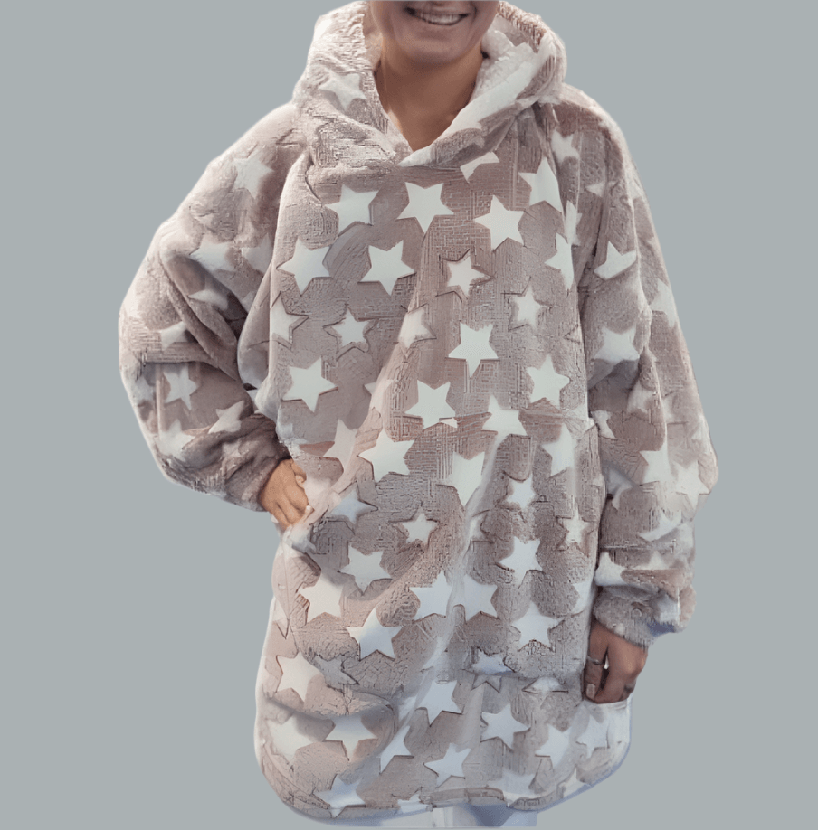 Star Print Snuggle Hoodie