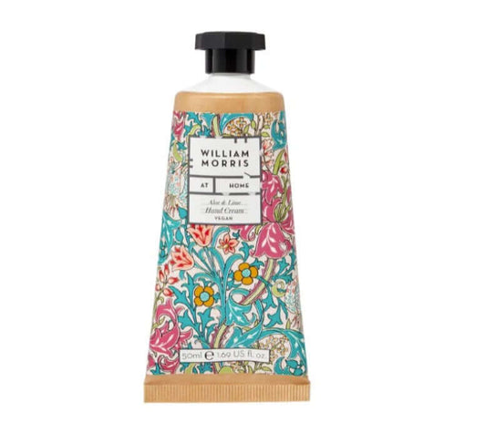 William Morris Aloe & Lime Hand Cream, 50ml, Golden Lily Light
