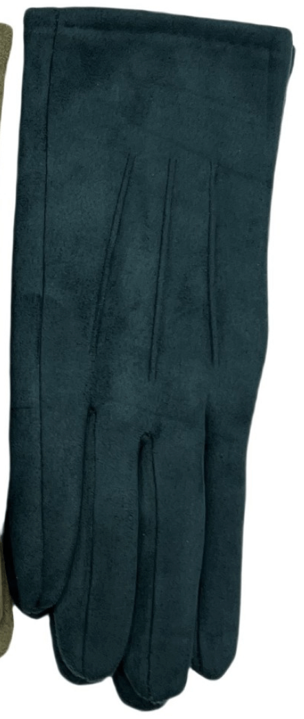 Faux Suede Streamline Neat Gloves