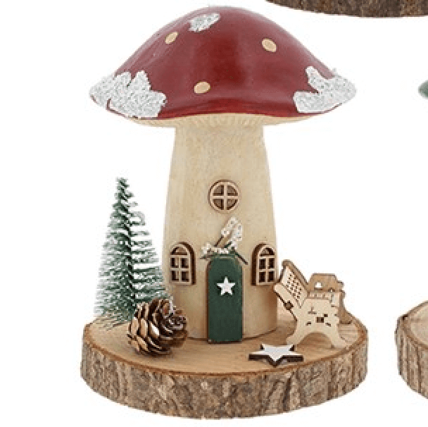 Folk Art Christmas Toadstools - Medium