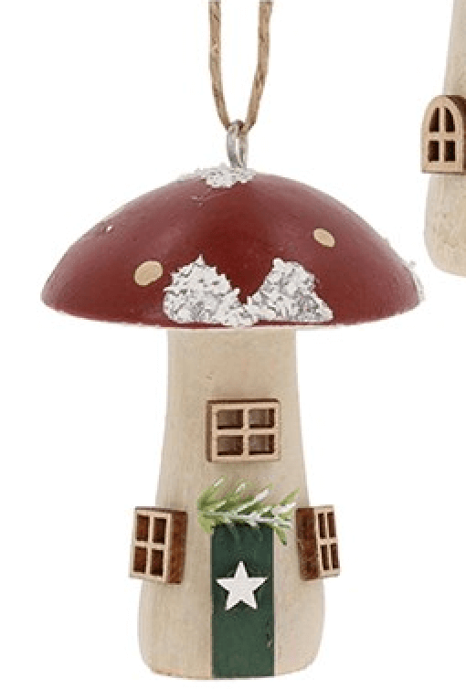 Folk Art Christmas Hanging Toadstools