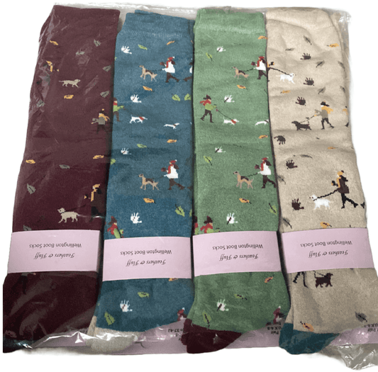 Autumn Scene Ladies Long Boot Socks