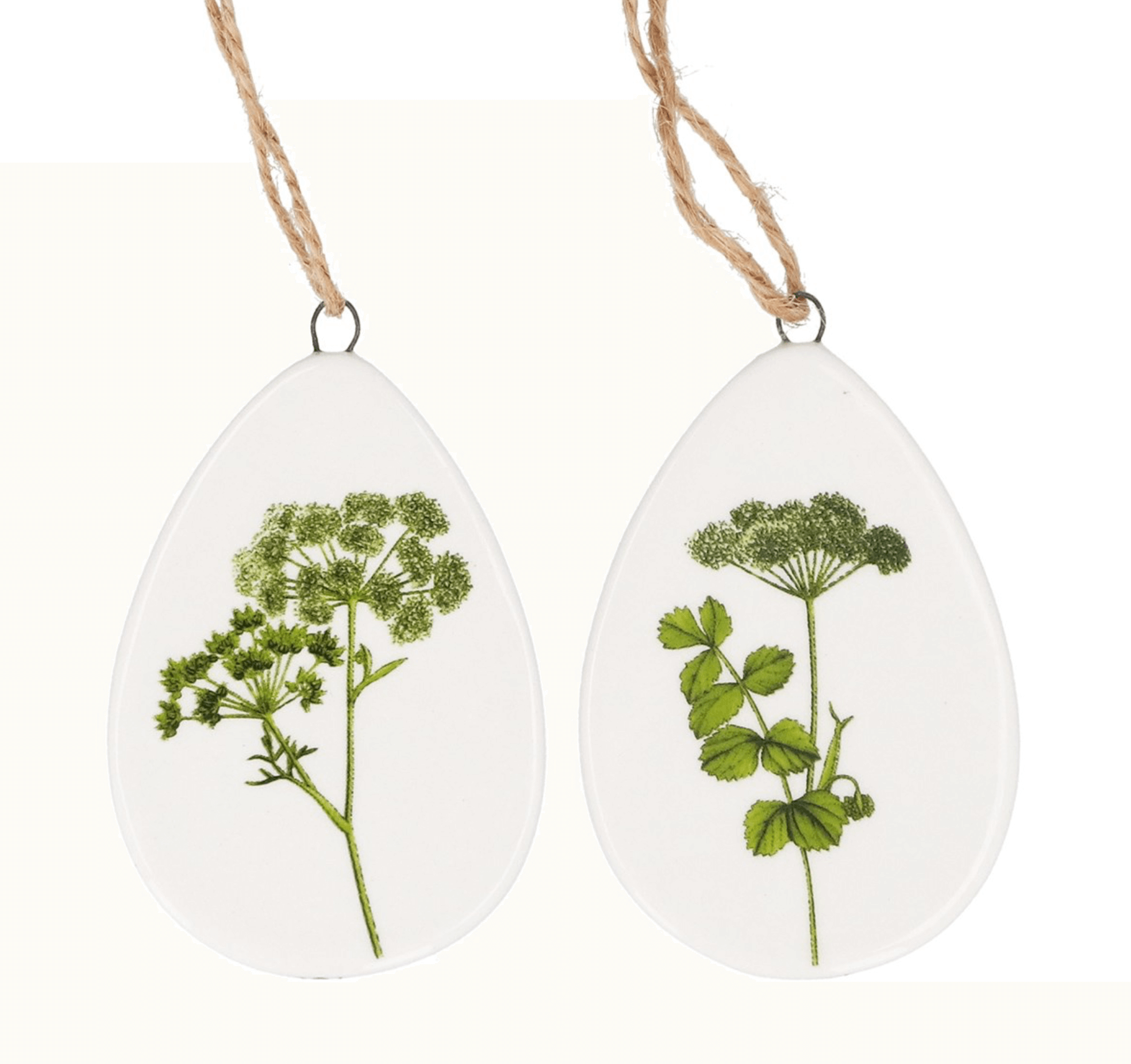 Ceramic Egg Dec 6cm - Spring Hedgerow