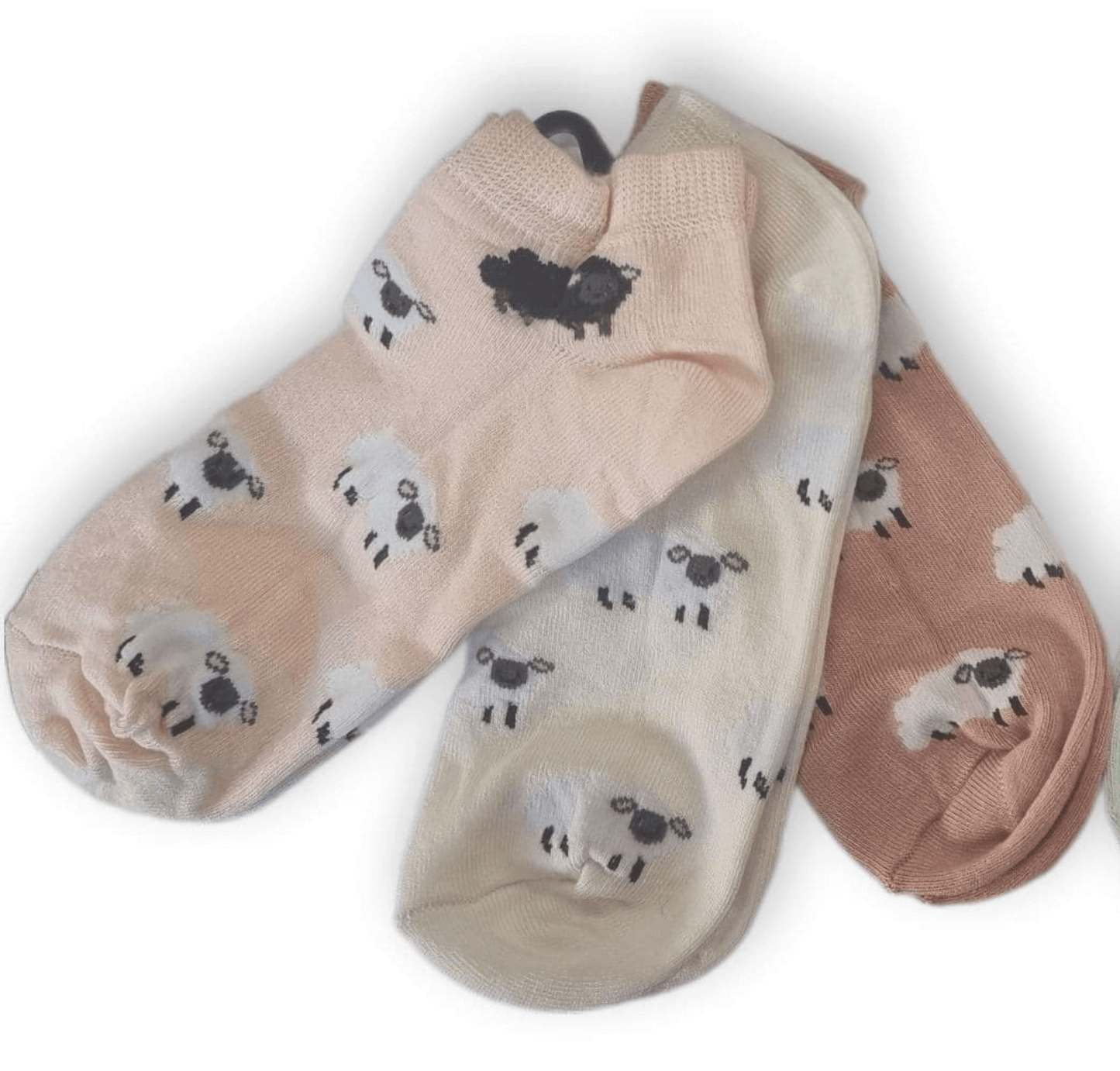 Cute Sheep Trainer Socks - Packs of 3