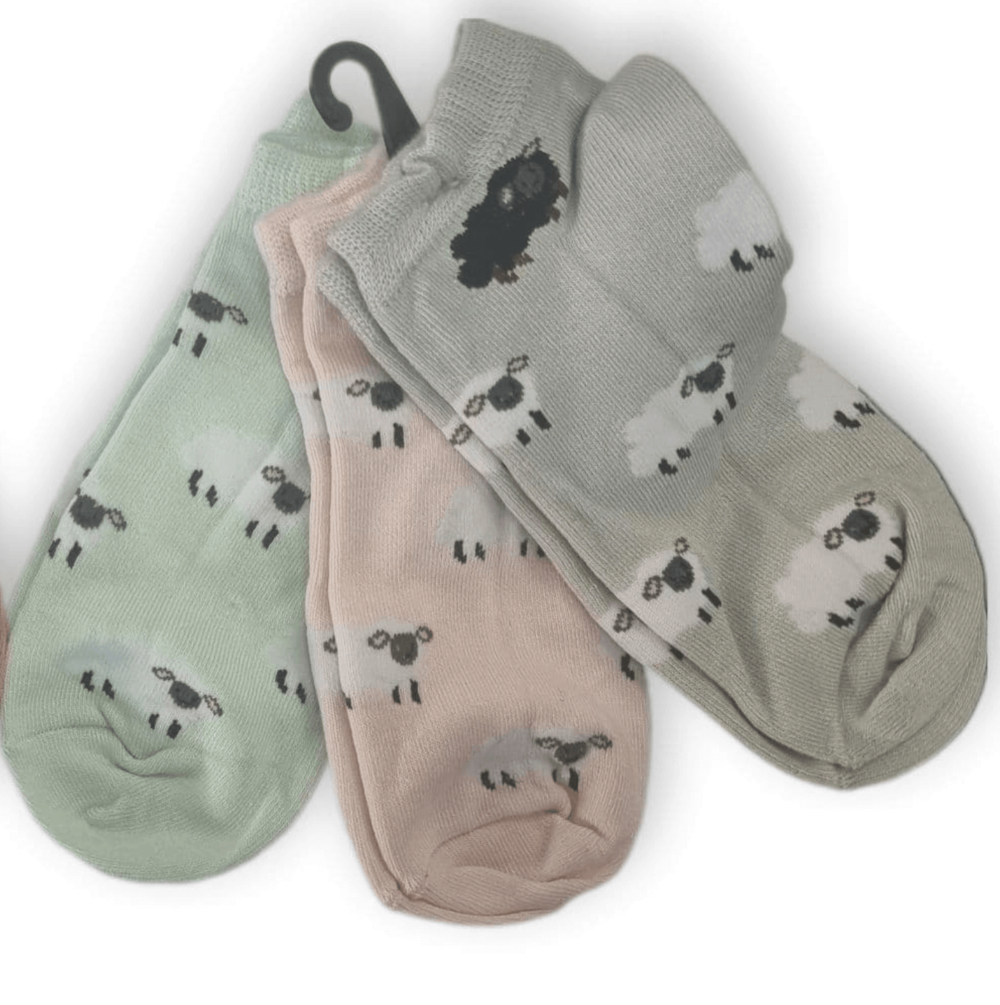 Cute Sheep Trainer Socks - Packs of 3