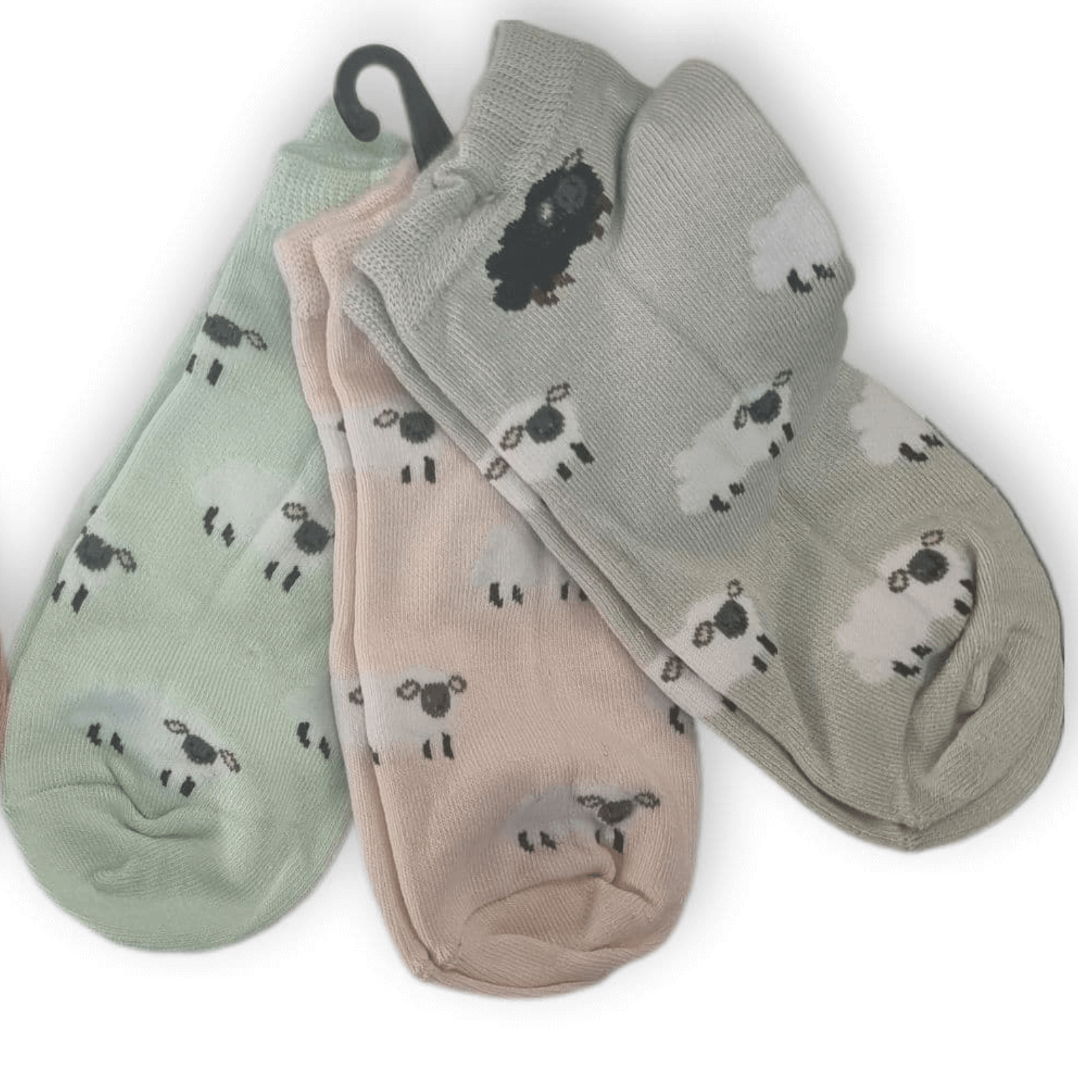 Cute Sheep Trainer Socks - Packs of 3