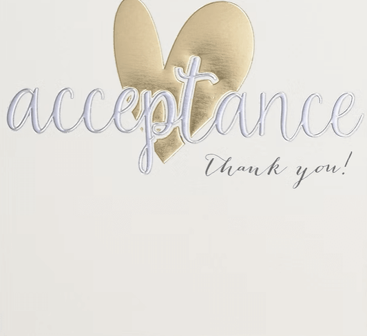 Wendy Jones-Blackett Acceptance Card