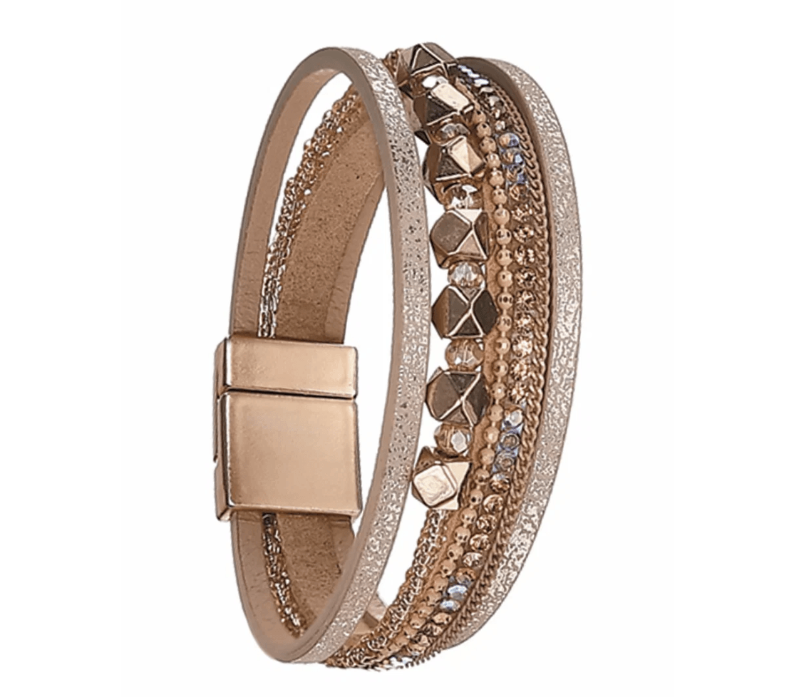 Four In One Cuff Bracelet - Honey/Gold