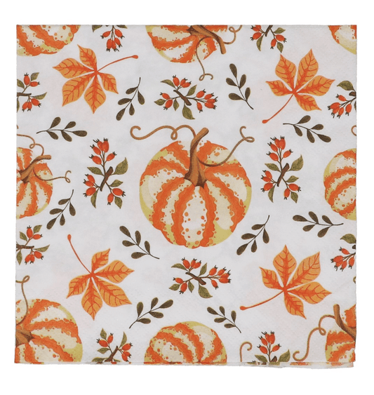 Pack/20 Paper Napkin 16cm - Pumpkin/Berry