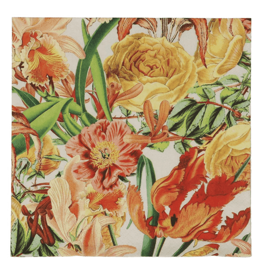 Pack/20 Paper Napkin 16cm - Orange Blooms
