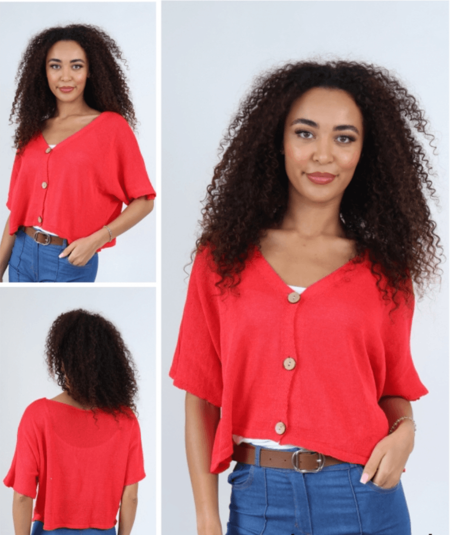 Aimee Cute Button Layering Cardi