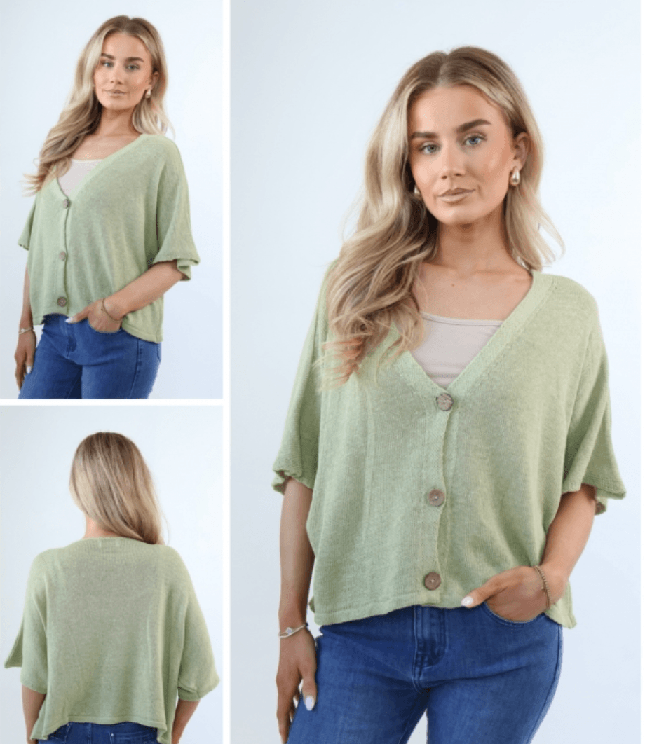 Aimee Cute Button Layering Cardi