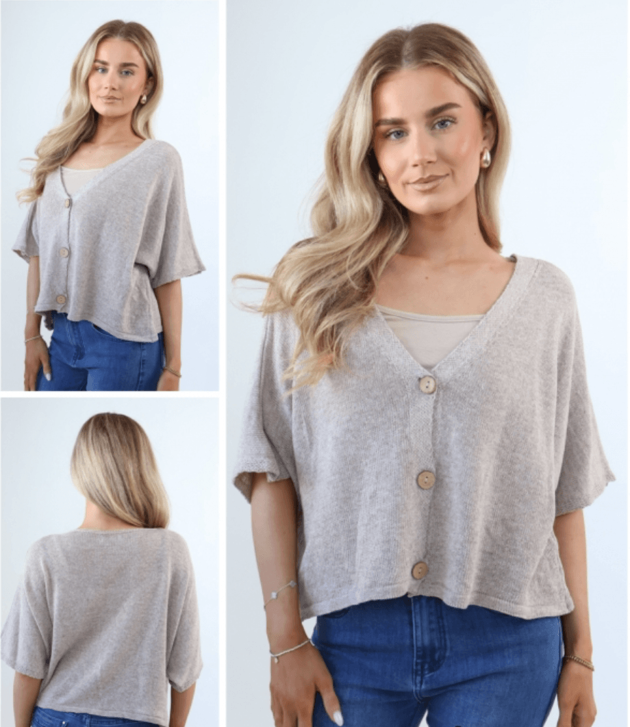 Aimee Cute Button Layering Cardi