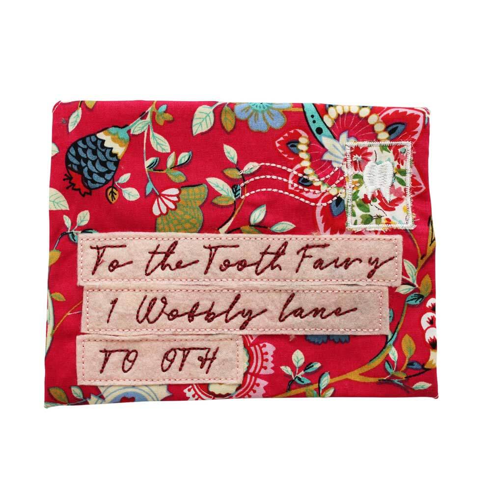 Hot Pink Floral Tooth Fairy Envelope
