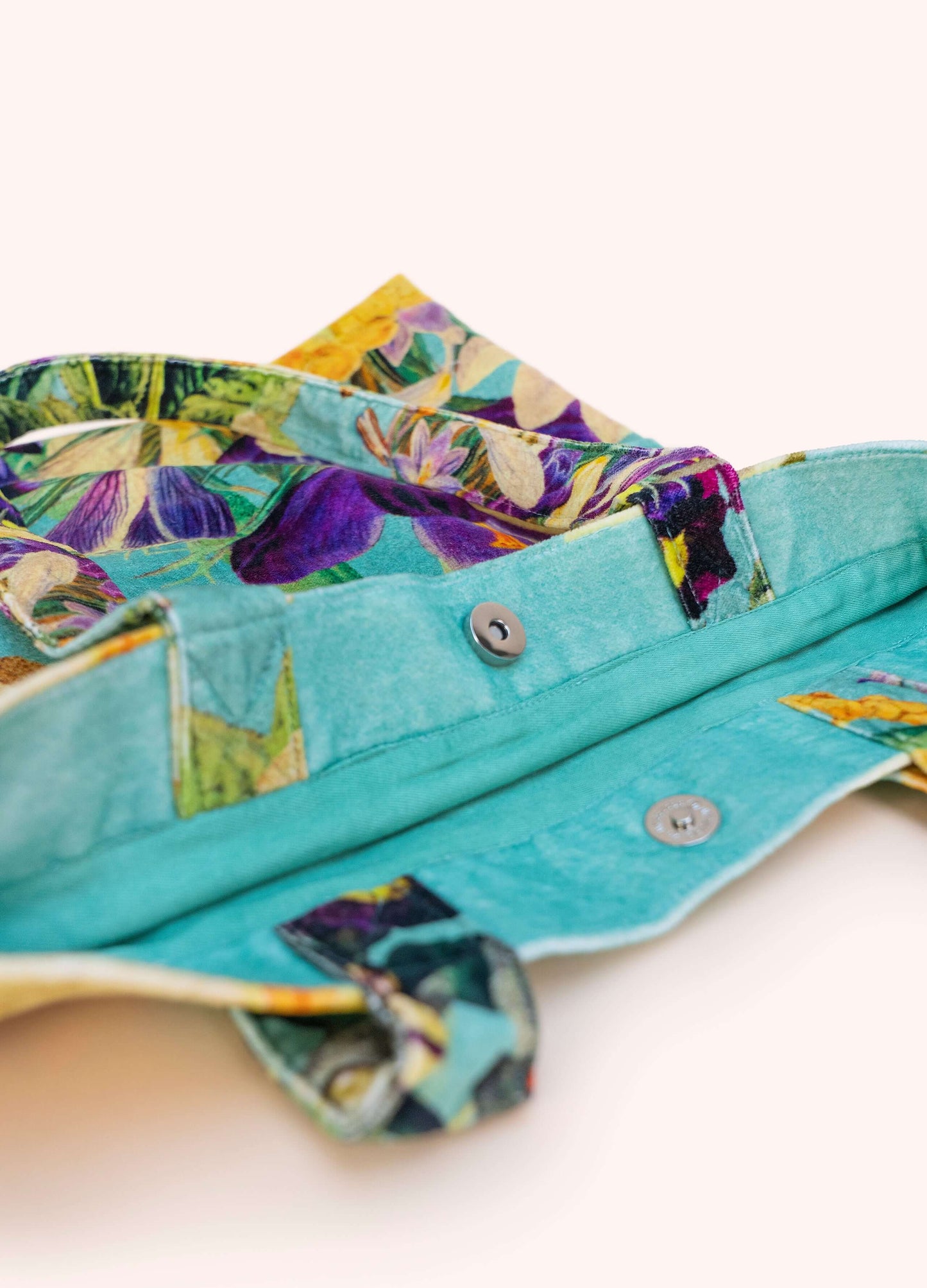 Powder Design Velvet Tote Bag - Spring Flora