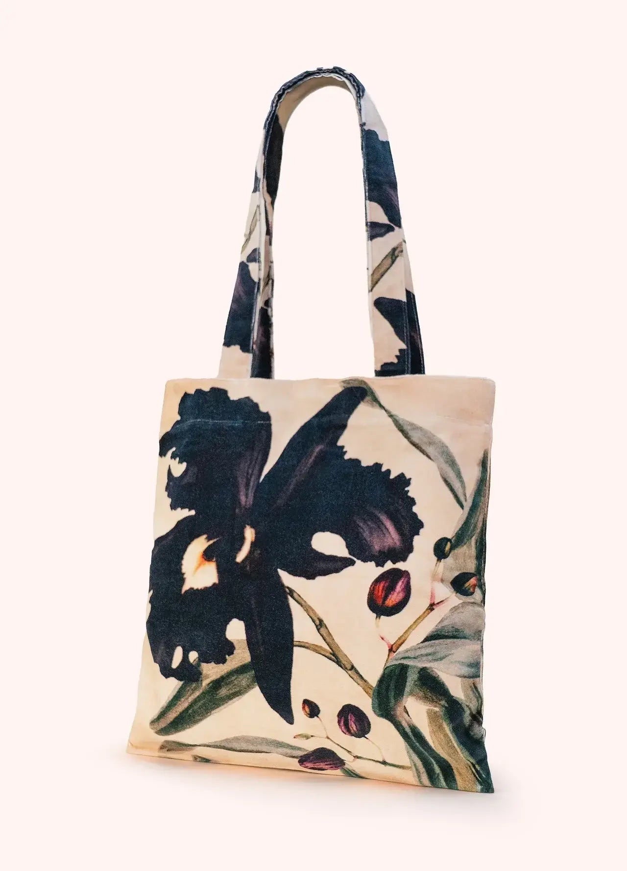 Powder Design Velvet Tote Bag - Midnight Orchid