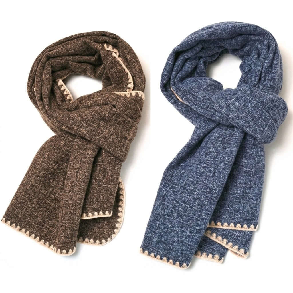 Crochet Edge Plain Scarf