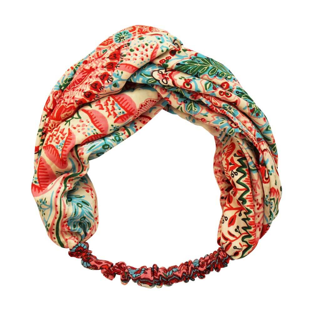 Powellcraft - Cream, Red, Pink & Blue Viscose Headband