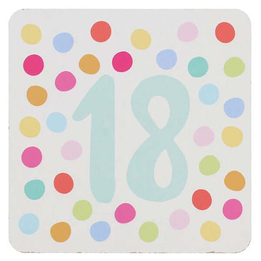 Wendy Jones-Blackett Multi Dot 18 Coaster
