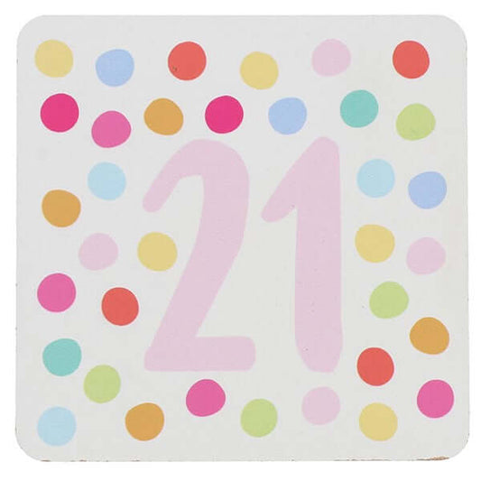 Wendy Jones-Blackett Multi Dot 21 Coaster